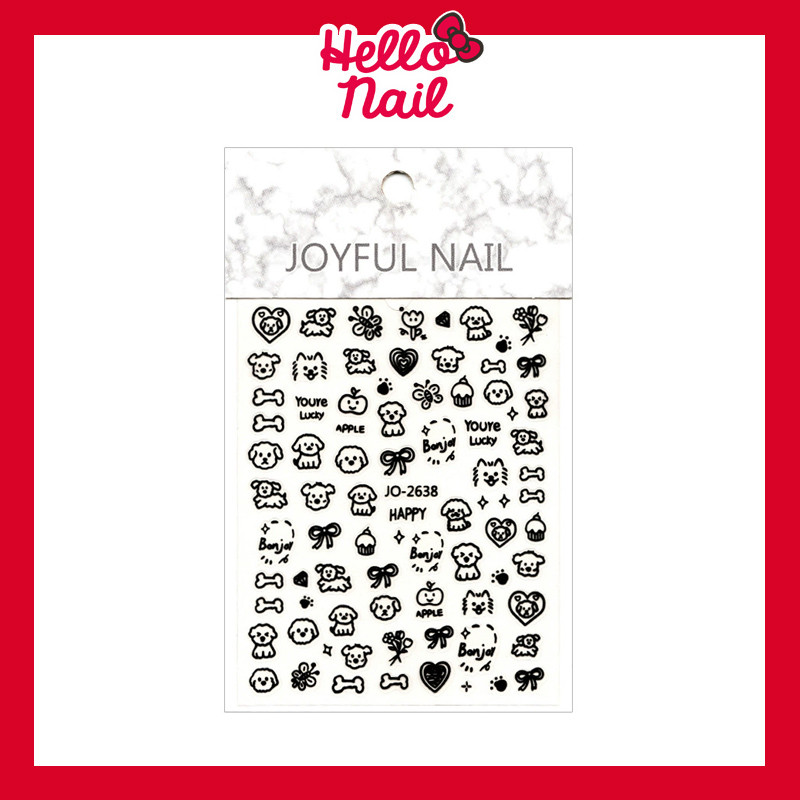 สติ๊กเกอร์ติดเล็บ 3D Cat Dog หมา แมว สติ๊กเกอร์แต่งเล็บ Sticker สติ๊กเกอร์ น่ารัก อุปกรณ์ตกแต่งเล็บ