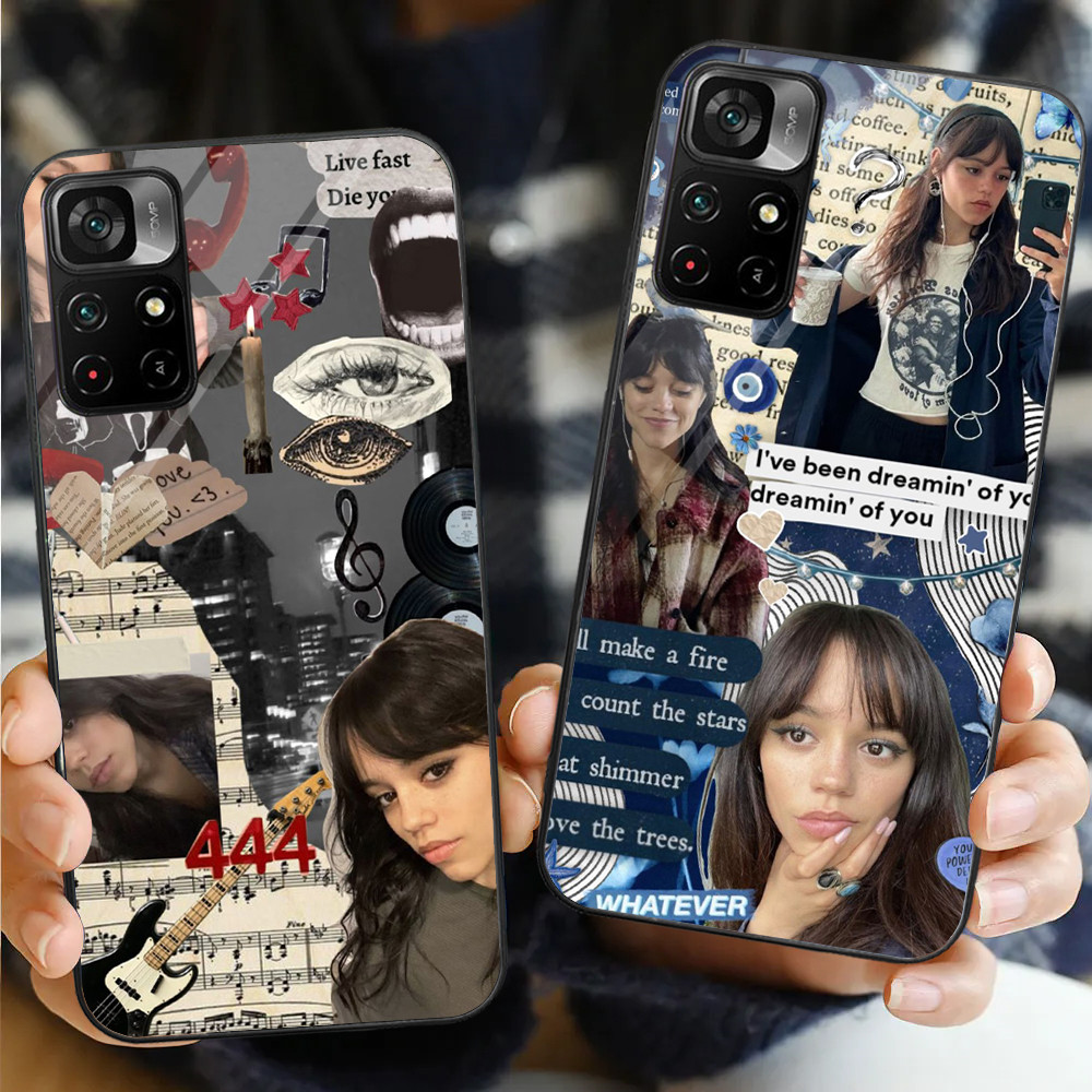 Jenna ortega 01 แก้วเคสโทรศัพท์สําหรับ POCO F3 F4 F5 M3 M4 M5 M6 4G X3 X4 GT NFC X5 X6 PRO 5G