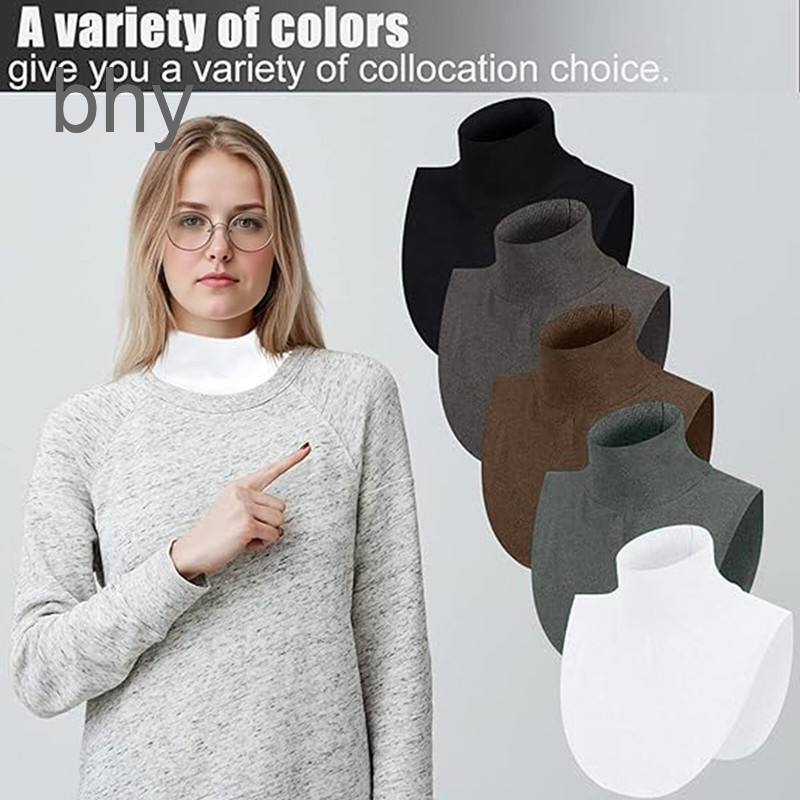 Bhy Modal คอ Eid Hijab ฝาครอบปลอมคอเต่าที่ถอดออกได้ Mock คอสําหรับผู้หญิง