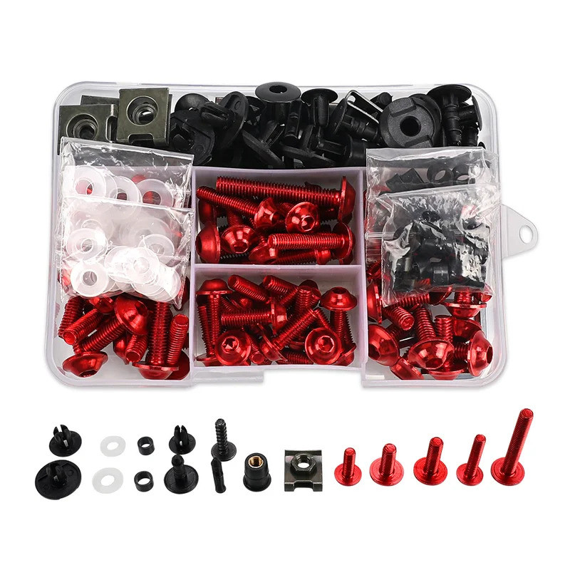 ชุด M6 M5 Fairing Bolts Kit Bodywork Fasteners สกรู Nut สําหรับ HONDA VT1100T VT250 VT600 VT600CD VT