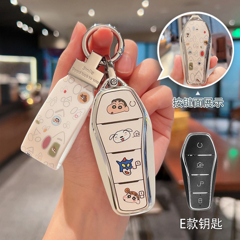 ที่ใส่กุญแจรีโมทรถยนต์ BYD SEALION 7 SEALION 6 DM-i M6 Dolphin seal Atto 3 M3 T3 e6 พวงกุญแจรถ. กระเป๋าใส่กุญแจรถ