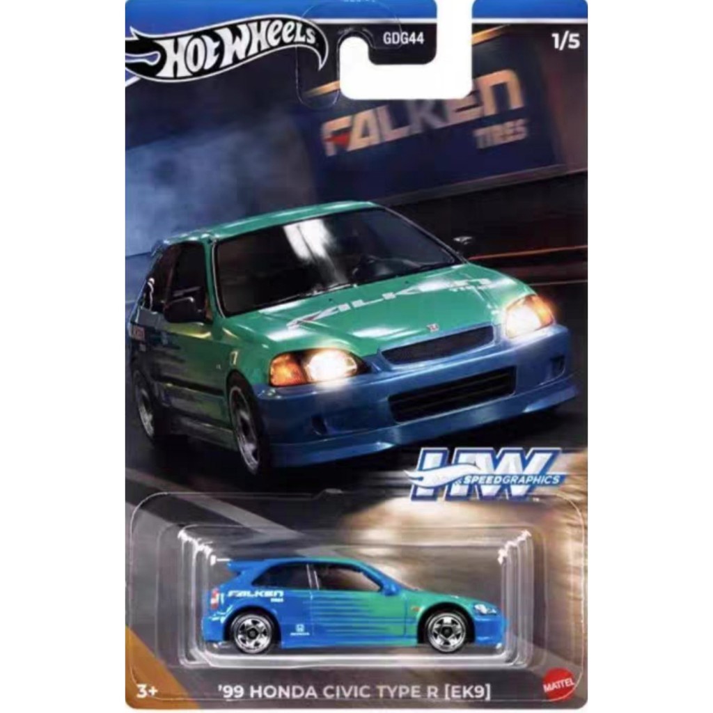 Hotwheels Hotwheels HONDA CIVIC Sports Car Flying Strong Blue HONDA CIVIC EK9