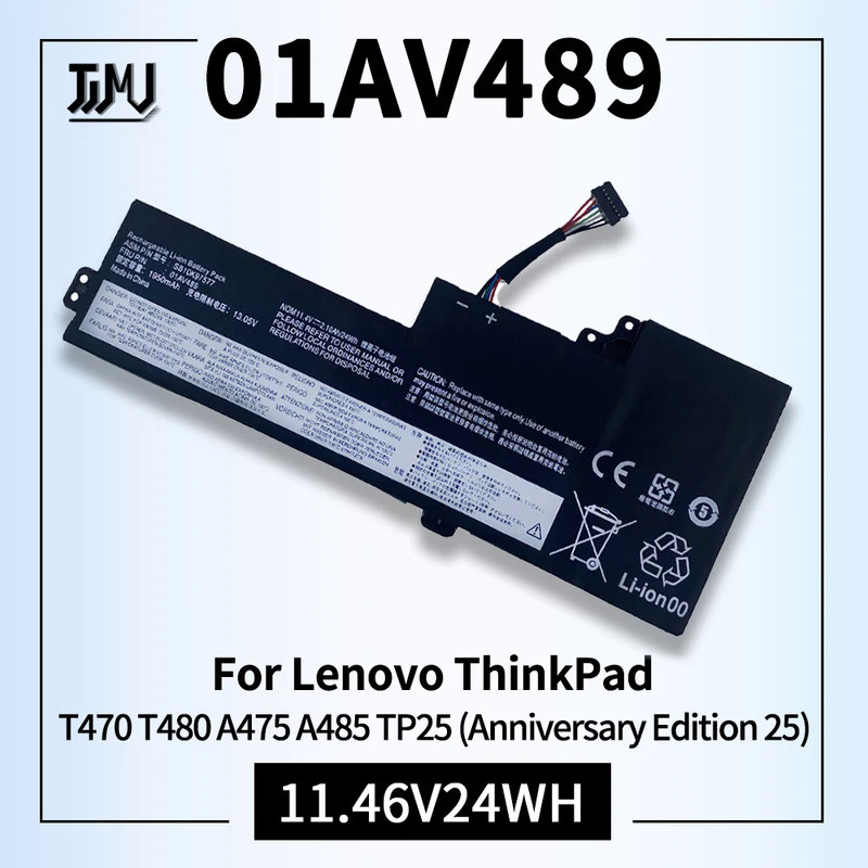 01AV489 T470 T480 Laptop Battery for Lenovo ThinkPad A475 A485 TP25 Series 01AV421 01AV420 SB10K9757