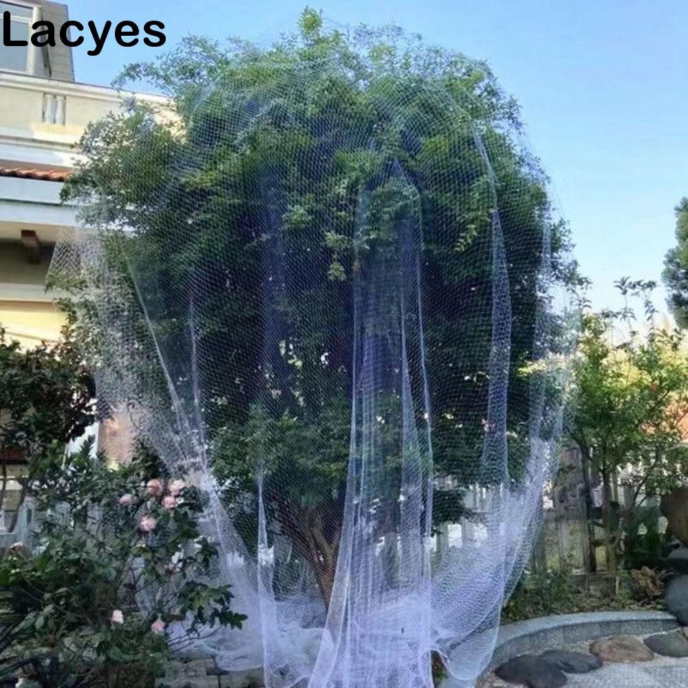 Lacyes ตาข่ายป้องกันนก, ป้องกันแมลง 4-10 ม. ตาข่ายป้องกันนก, ตาข่ายทําสวนอ่อนสีขาวนํากลับมาใช้ใหม่ได้, กั้นพืชนกผัก