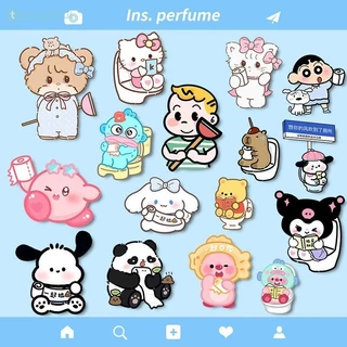 สติกเกอร์ดับกลิ่นห้องน้ำ กาวในตัว สติ๊กเกอร์ดับกลิ่นและเก็บกลิ่นหอม ตกแต่งห้องน้ำ การ์ตูน TH
