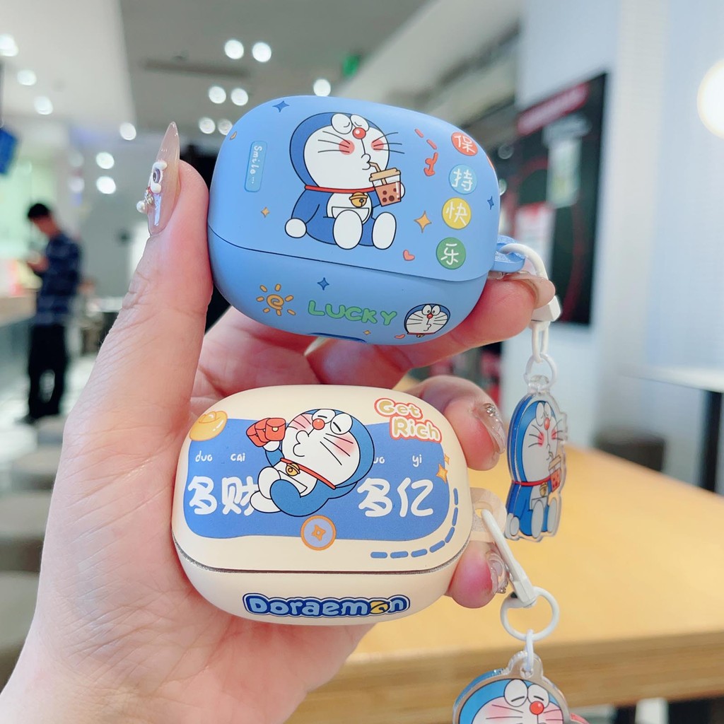 ตัดการ์ตูนโดราเอมอนหูฟังสําหรับ xiaomi buds 5 pro หูฟังไร้สายบลูทูธสําหรับ xiaomi buds 5