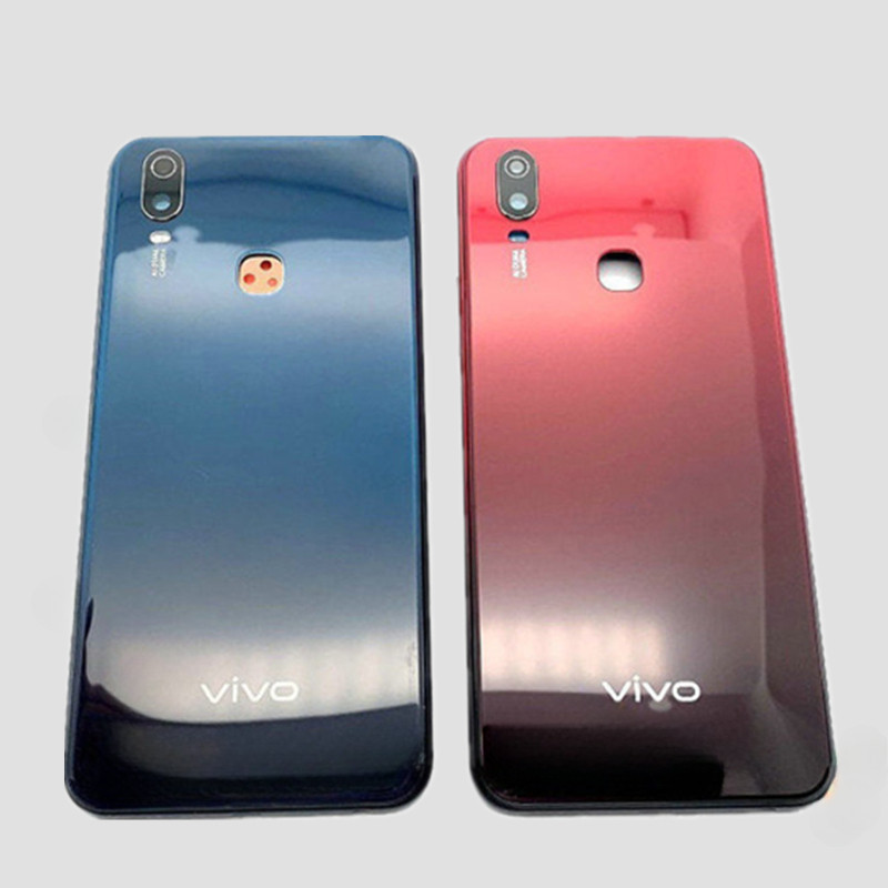 ฝาหลังสําหรับ VIVO Y11 2019 1906 Y12i S5S ฝาครอบแบตเตอรี่ด้านหลังประตูกรณีกรอบกลาง + เลนส์กล้อง + ปุ่มด้านข้าง Butttons