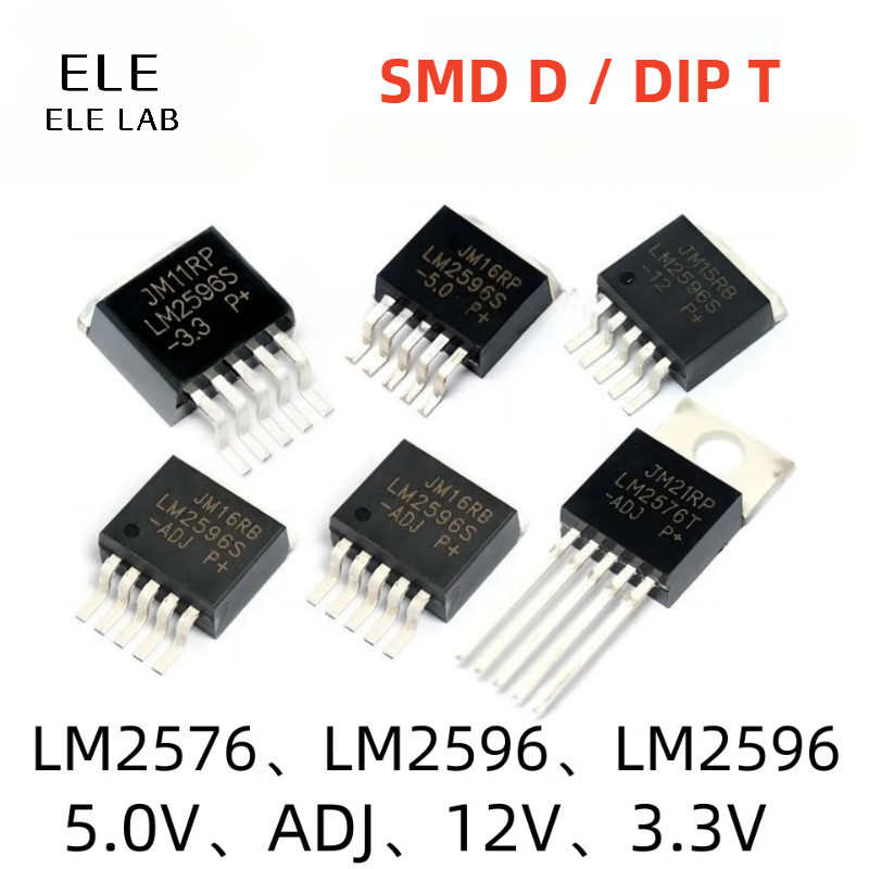 5 ชิ้น Original LM2576 LM2575 LM2596 -5 โวลต์/3.3 โวลต์/12 โวลต์/ADJ Step-Down Switching Regulator DIP/SMD แพคเกจ