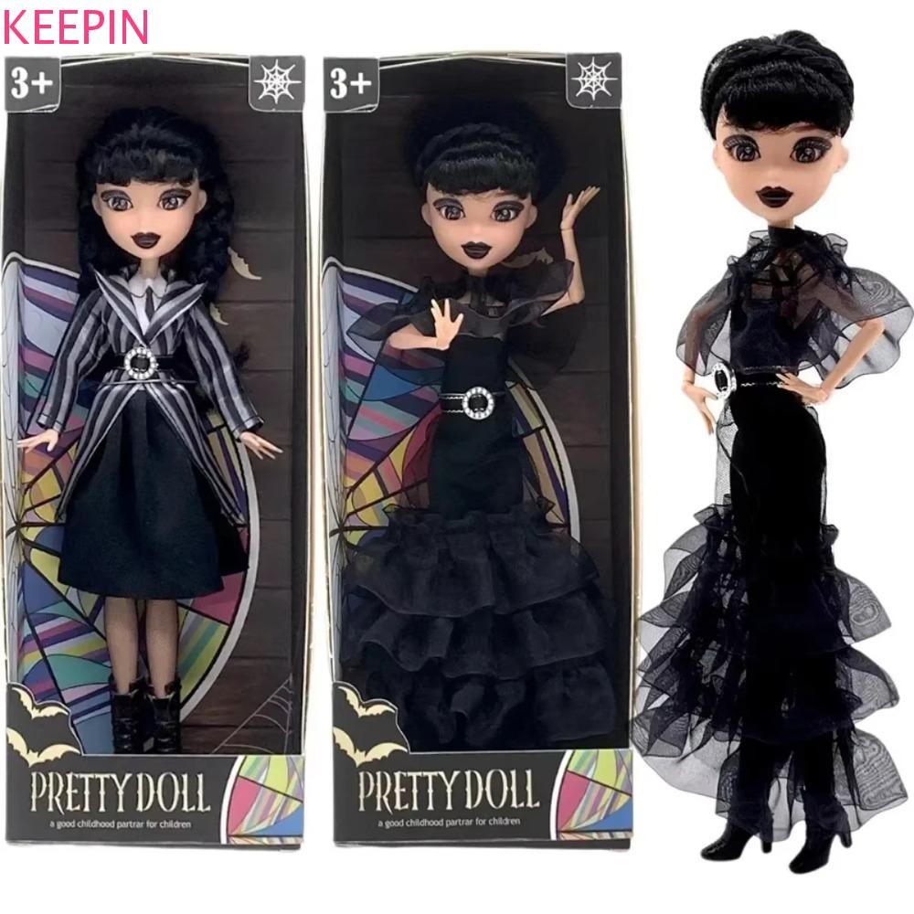 Keepin Wednesday Addams Doll, ของสะสมรุ่น Q The Addams Family Figure, ของเล่นเด็กผ่อนคลายน่ารักชุดสี