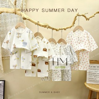 ชุดนอนเด็ก 5 ส่วน เสื้อผ้าเด็ก เสื้อ+กางเกง พิมพ์ลายน่ารักๆ …