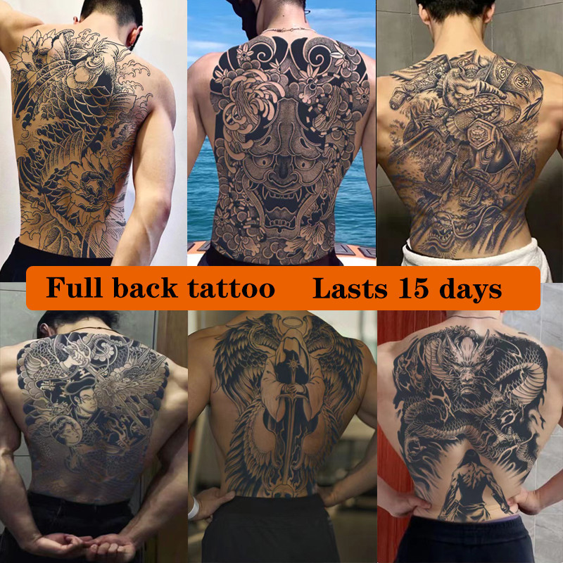 【COCO Magic tattoo】สติกเกอร์รอยสักชั่วคราว กึ่งถาวร กันน้ํา ติดทนนาน 15 วัน 48 ซม.*34 ซม.