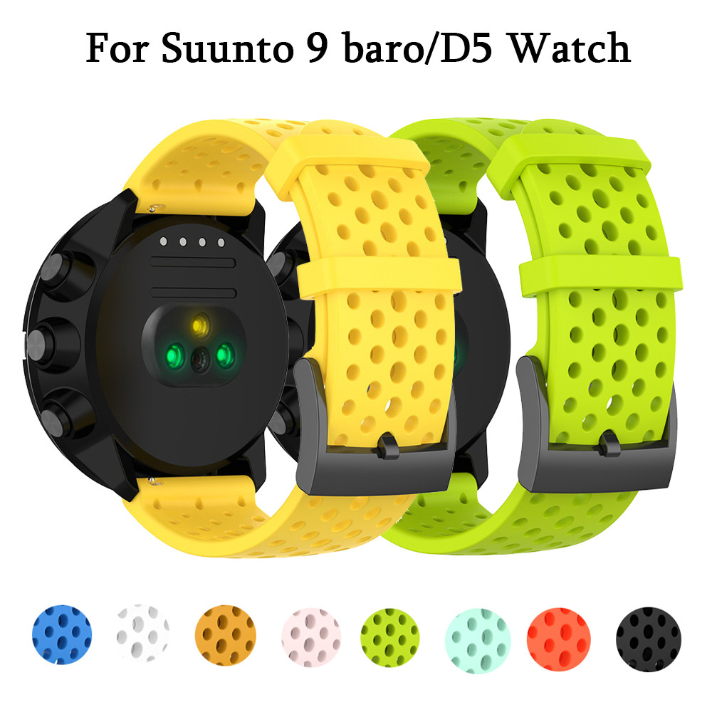 สายนาฬิกาข้อมือซิลิโคน แบบเปลี่ยน สําหรับ Suunto spartan sport hr Suunto 9 9 baro suunto7 D5 Watch 24 มม.