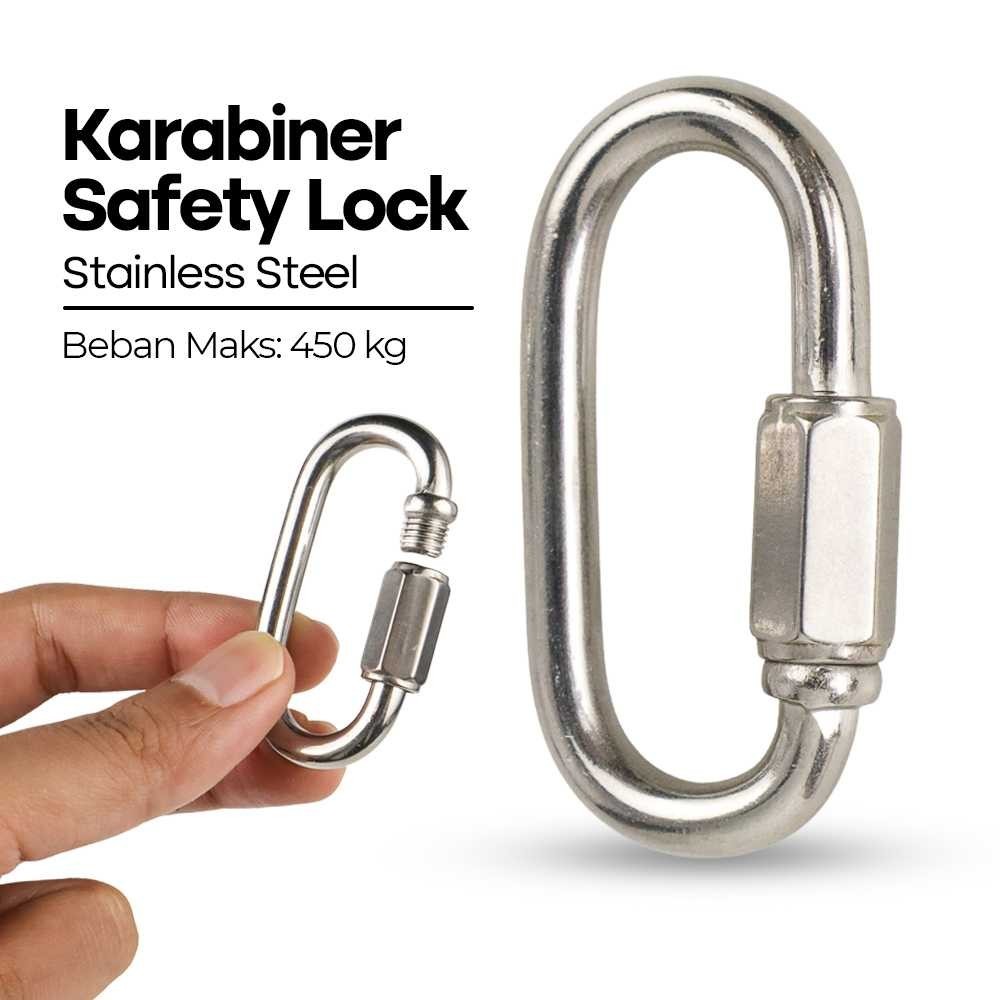 Xinda Carabiner ล็อคนิรภัย Stainless Steel 57mm - XD-8619