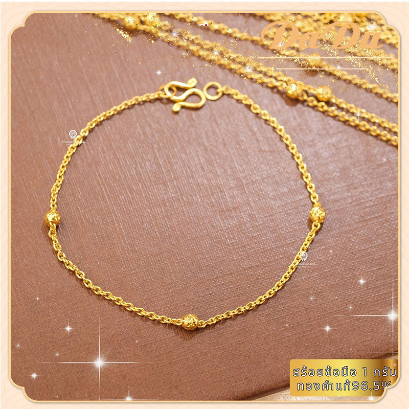 สร้อยข้อมือทอง 18K ปรับได้, อิตาลี, ข้อมือทองแท้, ทนทาน สําหรับเครื่องประดับผู้หญิง