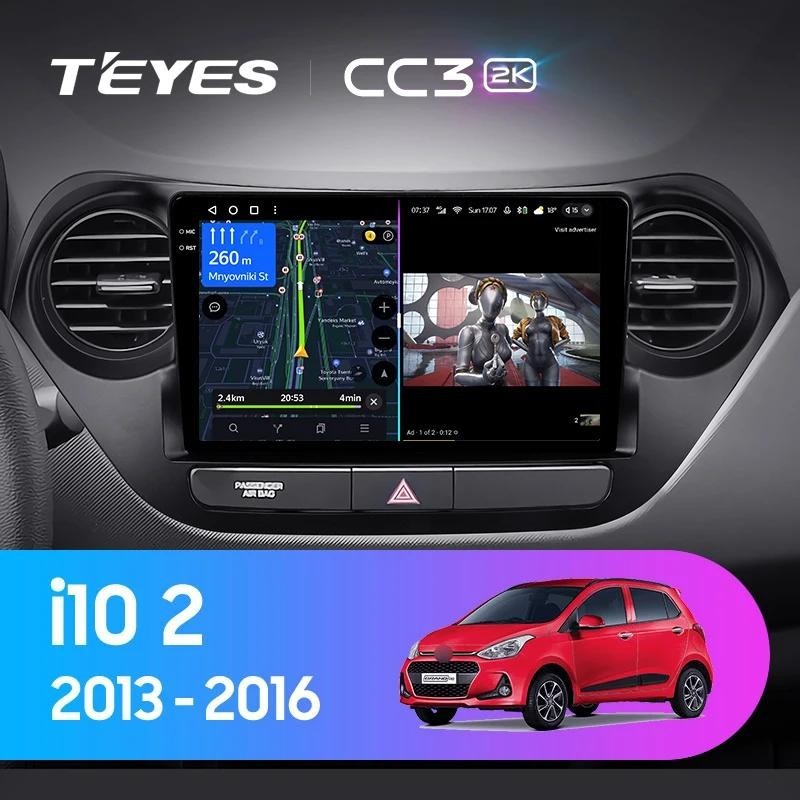 Teyes แผ่น dvd เครื่องเล่นมัลติมีเดีย วิทยุ CC3L CC3 2K สําหรับ Hyundai i10 2 2013-2016 GPS Android 10 No 2din 2