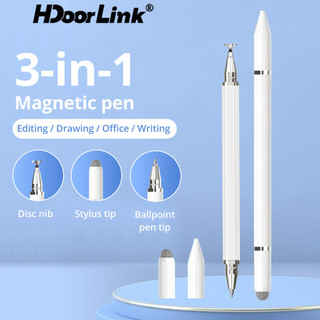 Hdoorlink 3 In 1 ดินสอสไตลัสแม่เหล็ก หน้าจอสัมผัส สําหรับแท็บเล็ต IOS Android