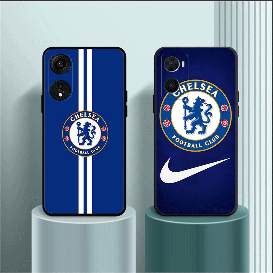 เคสโทรศัพท์ซิลิโคน TPU แบบนิ่ม ลายสโมสรฟุตบอลเชลซี สีดํา สําหรับ OPPO A96 5G A95 4G A78 5G A58 4G A78 4G A38 4G A18 4G ราคา ถูกที่สุด ดีลบีเคเค แกลเลอรีภาพที่ 4