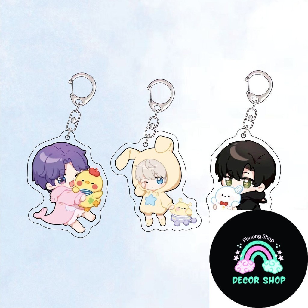 พวงกุญแจอะคริลิค Love and Deepspace ผู้หญิง Xavier Zayne Rafayel Key Chain Man Pyjamas Series Key Ri