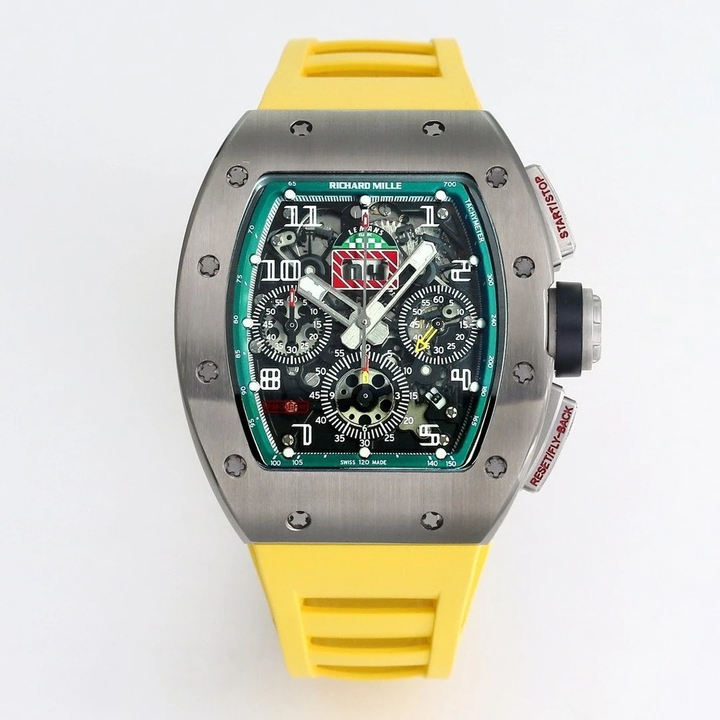 Ku สินค ้ าใหม ่ นาฬิกา RM11-03 Le Man Classic Racing Titanium Model Automatic Mechanical Chronograph Tape Watch