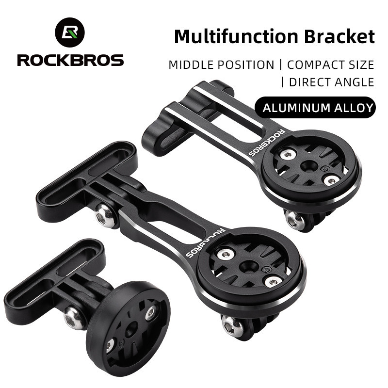 【TH Delivery】ROCKBROS Speedometer ขยายวงเล ็ บแบบบูรณาการอลูมิเนียมอัลลอยด ์ Handlebar Stand Mount Holder สําหรับ Garmin Wahoo Bryton