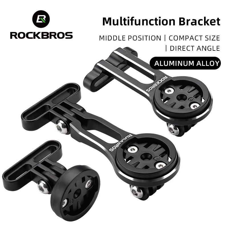 【TH Delivery】ROCKBROS Speedometer ขยายวงเล ็ บแบบบูรณาการอลูมิเนียมอัลลอยด ์ Handlebar Stand Mount Holder สําหรับ Garmin Wahoo Bryton
