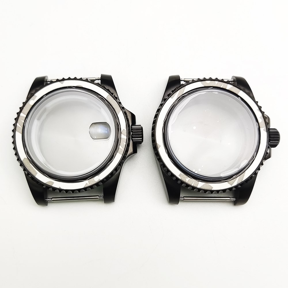 [ คุณภาพ Seiko ] เคสนาฬิกาดัดแปลง NH36 เหมาะสําหรับ82158200Substitute 40MM Water Ghost GMT Black Case Sapphire
