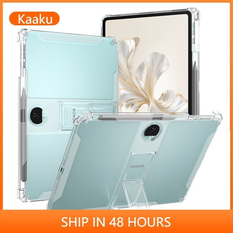 สําหรับ Huawei Honor Pad 9 12.1 2024 Matepad Pro 13.2"(2023) Matepad 10.4 Pro 10.8 11 2023 SE 10.4 10.1 T10 T10S Anti-fall กรณีผู้ถือปากกาสําหรับ ipad พร้อมขาตั้งผู้ถือปกหลัง
