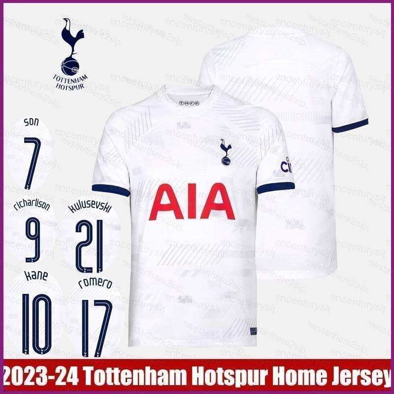 2023-2024 Tottenham Hotspur Home Kane Son Romero Kulusevski Richarlison Jersey เสื ้ อยืดฟุตบอล Plus ขนาด