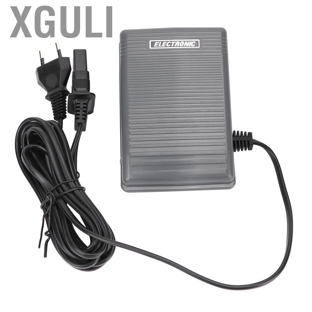 Xguli เหยียบควบคุมเท้าสำหรับจักรเย็บผ้า Brother 220-240V พร้อมสายไฟและอะแดปเตอร์