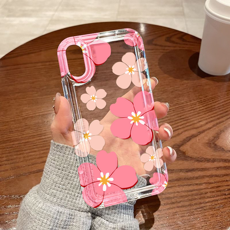 หุ้นไทย เคสโทรศัพท์มือถือ for OPPO A53 A54 A57 A5 A9 A3S A12 A15 A16 A17 A92 A72 A96 A55 แฟชั่นดอกไม้เพ้นท์เคสโทรศัพท์
