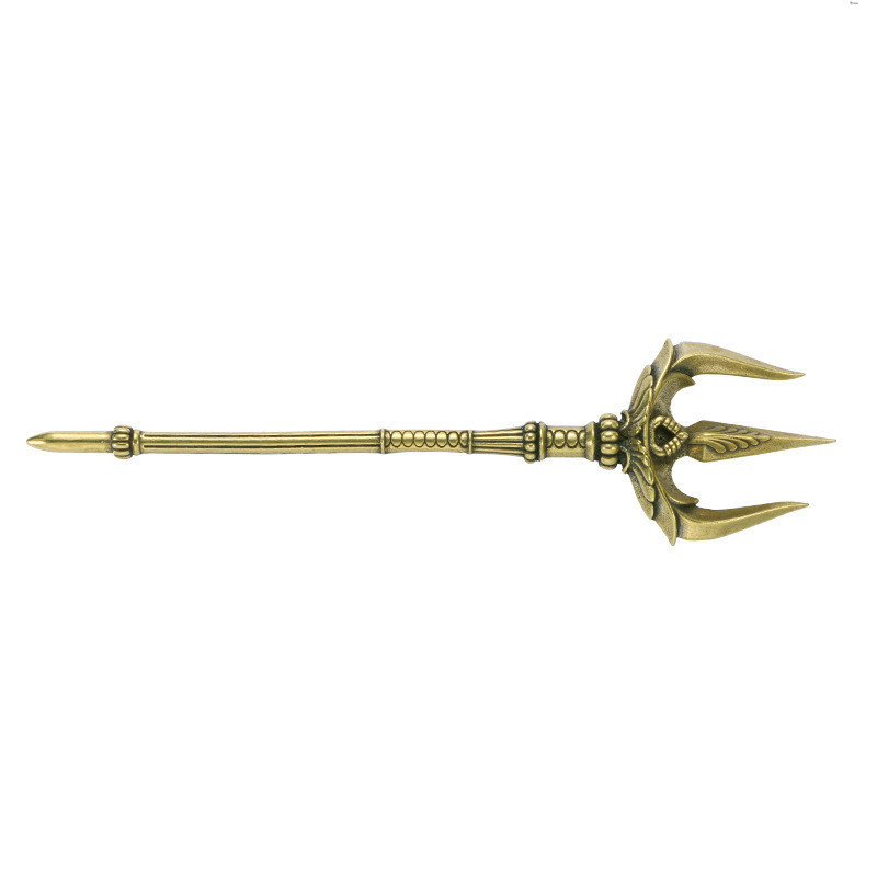 Yueying 2024 Aquaman Harpoon Trident ชาพิธีเข ็ มชา Distressed โบราณ Bronzeware ของสะสม