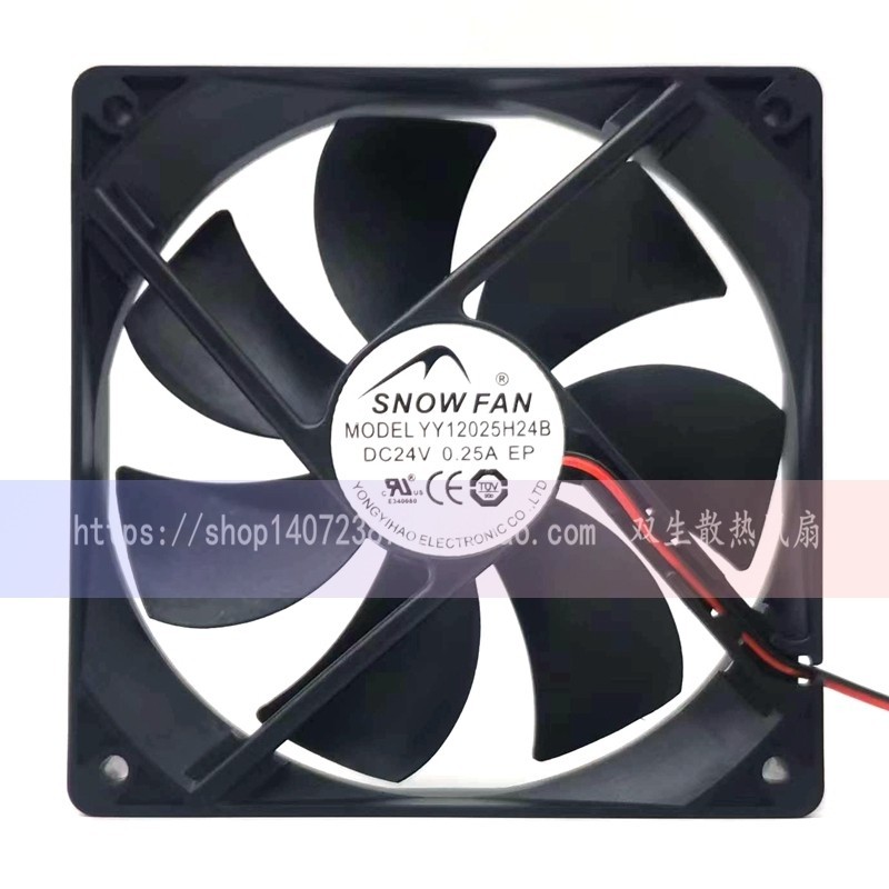 SNOWFAN 12cm12025 24v Double Ball 3 สายอินเวอร์เตอร์พัดลมระบายความร้อน YY12025H24B