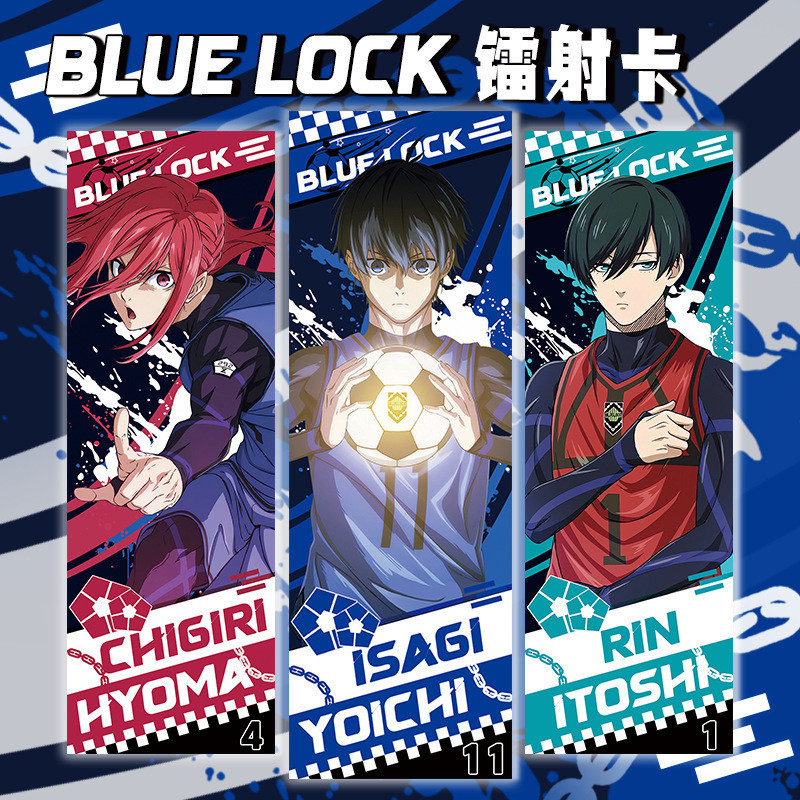 Blue LOCK Bookmark Laser Ticket ของขวัญบาร ์ ปั ๊ มร ้ อนสองด ้ านสําหรับเด ็ ก