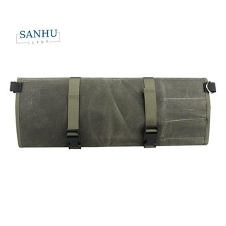 【sanhui14b4 】 กระเป ๋ าม ้ วนมีดเชฟกระเป ๋ าเก ็ บของในครัวที ่ ใส ่ มีดกระเป ๋ าถือ