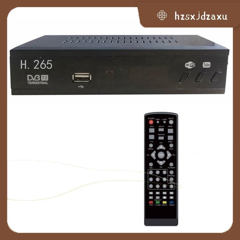 【hzsxjdzaxu 】DVB T2 HEVC 265 จูนเนอร ์ ทีวีดิจิตอล DVB-T2 H.265 1080P HD ถอดรหัส USB Terrestrial TV Receiver EPG Set Top Box,EU Plug