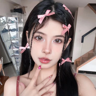 8pcs ริบบิ้นผ้าไหมสีสันสดใสบางคลิป - INS กิ๊บติดผมกุทัณฑ์น่ารัก - แฟชั่น Elegent ริบบิ้นโบว์ Hairpin - Y2K สาวหวาน Headwear