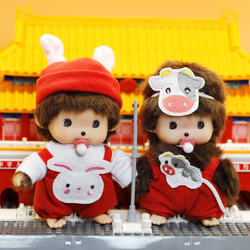 พร้อมส่ง Monchhichi ตุ๊กตายัดนุ่น น่ารักมาก ขนาด15 ซม.องเล่นสําหรับเด็ก ของขวัญวันเกิด