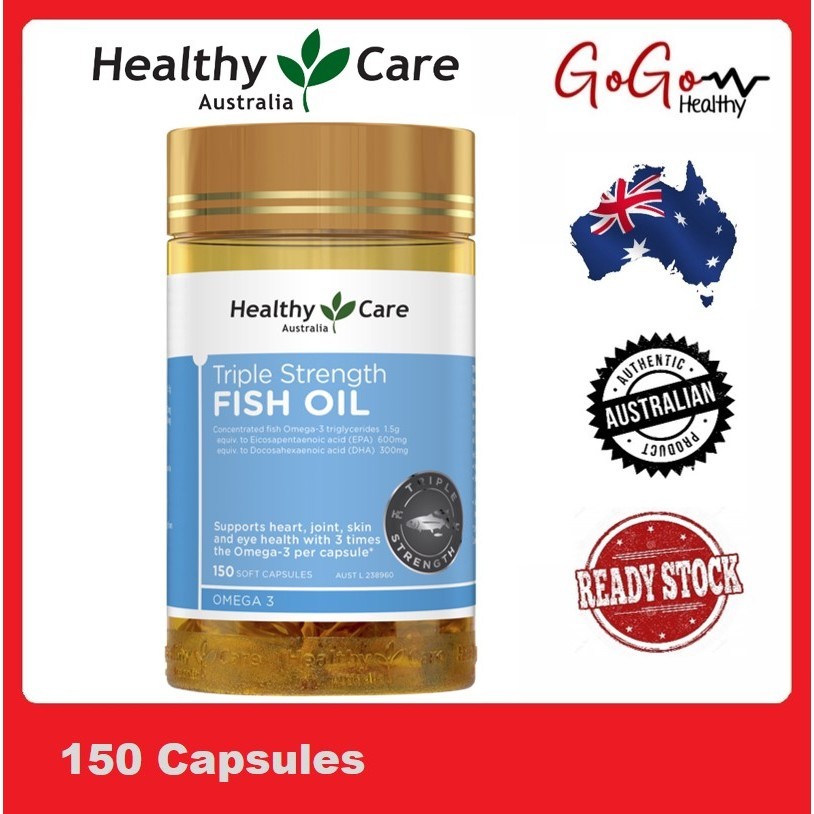 Healthy Care Triple Strength Fish Oil 150 แคปซูล (EXP JAN 2027)