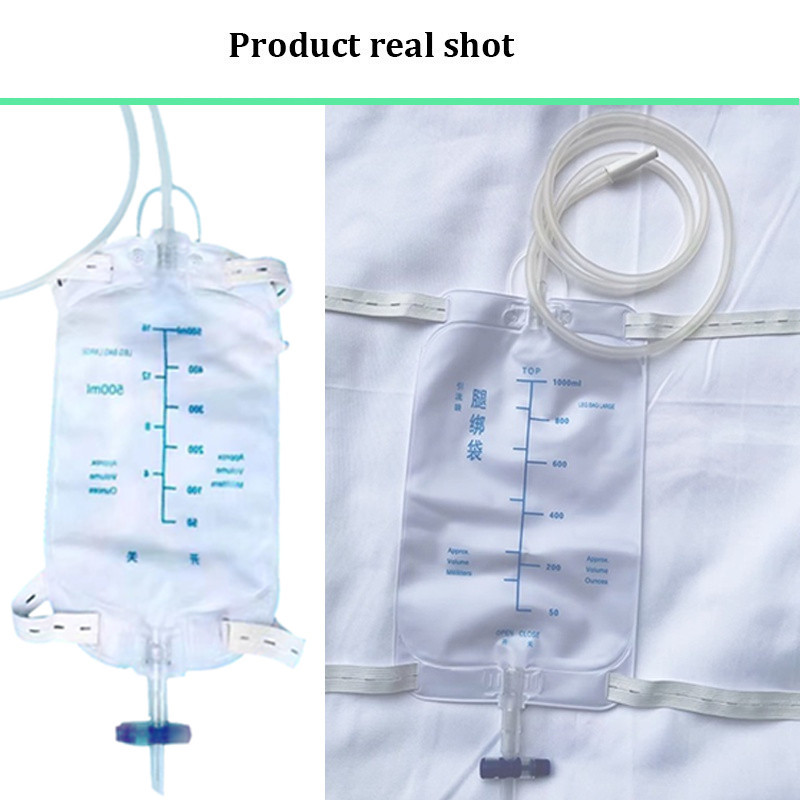 ถุงปัสสาวะ - ผู้ใหญ่ ถุงปัสสาวะ - ถุงเก็บปัสสาวะ -  ถุงขา - ถุงเก็บพร้อมถุงระบายน้ำแบบพกพา 500ml/750ml/1000ml - รูปที่ 2