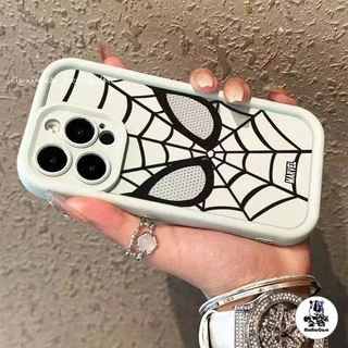 🔥ส่งจากไทย🔥 วีรบุรุษใยไหม เคสโทรศัพท์มือถือ For iPhone 11 12 13 14 15 Pro Max XR X XS Max 6 7 8 Plus SE Silicone เคส