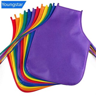 [ForeverYoung] ผ้ากันเปื้อนธรรมดาเด็กสีสันสดใส Unisex ผ้าไม่…