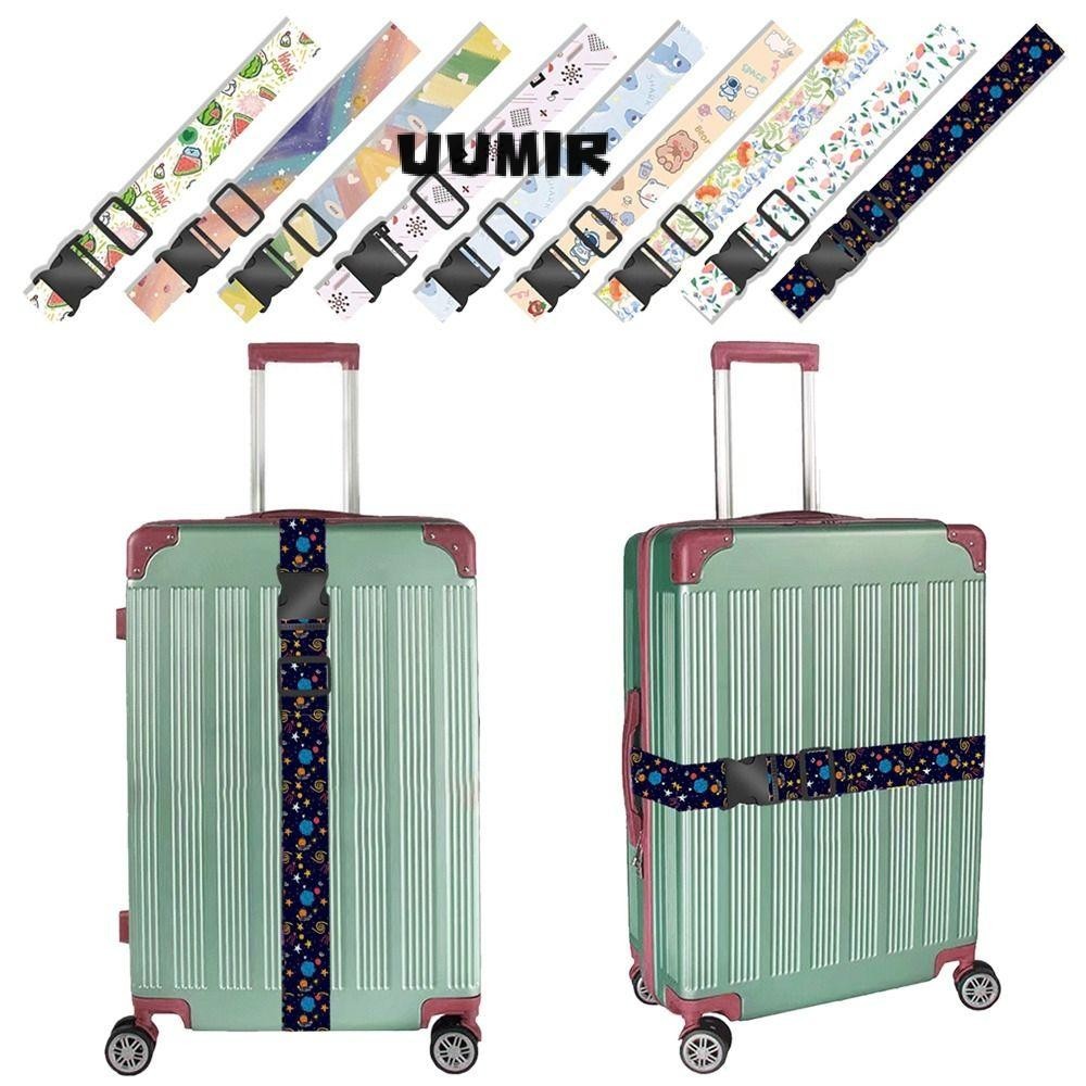 UUMIR  สายรัดกระเป๋าเดินทางแฟชั่น พิมพ์ลาย หลากสี ปรับได้ อุปกรณ์เสริม สําหรับเด