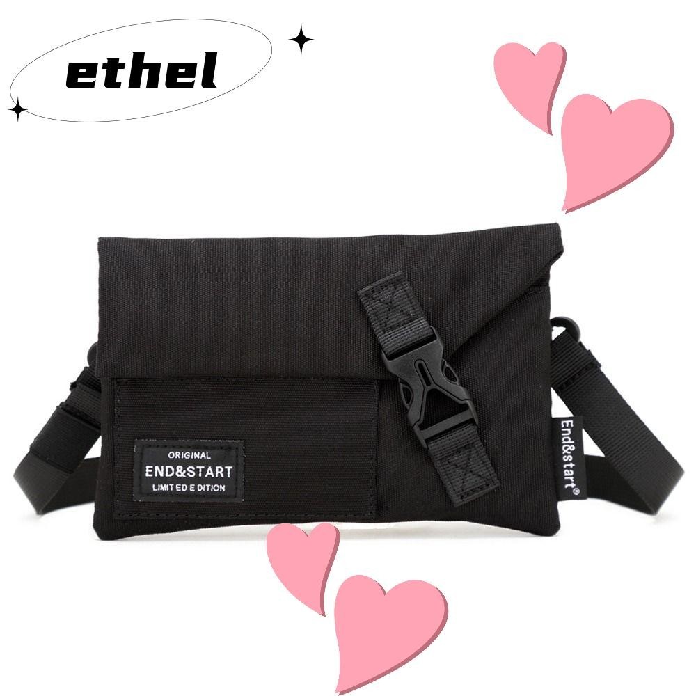 Ethel1 กระเป๋าคาดอก กระเป๋าสะพายไหล่ ผ้าแคนวาส ขนาดเล็ก น้ําหนักเบา สําหรับใส่โทรศัพท์มือถือ เหมาะกับการพกพาเดินทาง