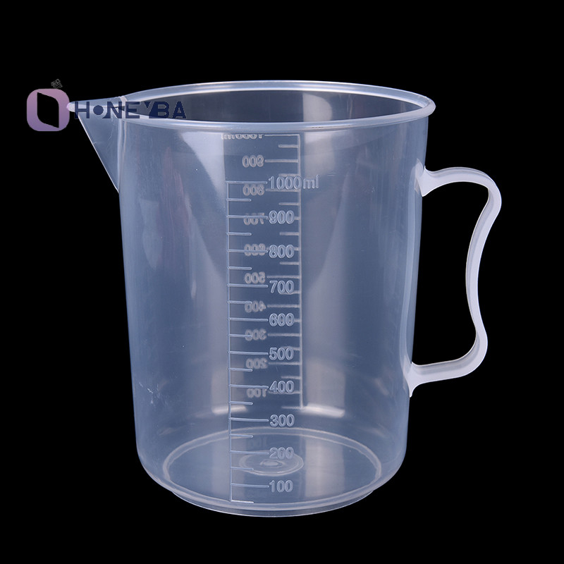 <Honeyby> 20/30/50/300/500/1000ml ถ้วยตวงพลาสติกเหยือก Pour Spout Surface Kitchen, Nice