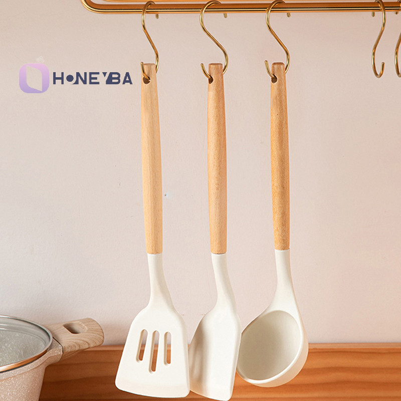 <Honeyby > ไม ้ พายด ้ ามจับทนความร ้ อนช ้ อนซุป Skimmer เครื ่ องครัวเครื ่ องมือ Nice