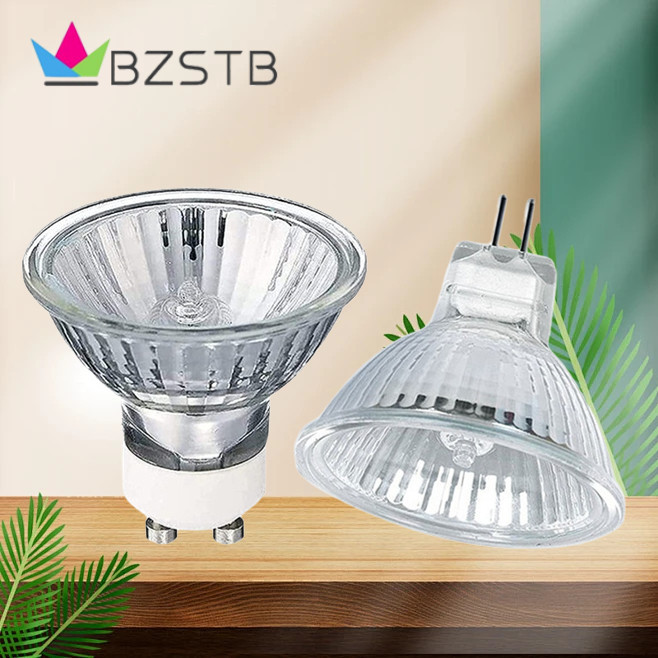 Bzstb หลอดไฟฮาโลเจน MR16 GU10 12V 110V 220V 20W 35 50W