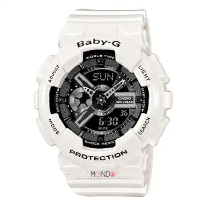 G-shock BA-110 Baby-G White Black Women 's Watch