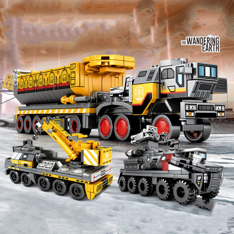 Sembo Block Wandering Earth Box-Type Carrier วิศวกรรมยานพาหนะเข ้ ากันได ้ กับ Lego ประกอบอนุภาคขนาดเล ็ ก Boy Building Blocks