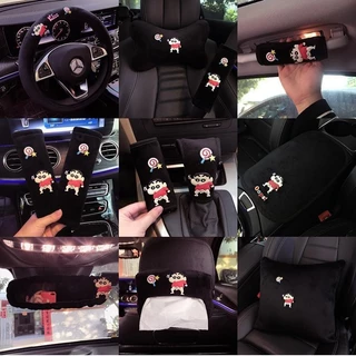 Crayon Shin Chan อุปกรณ์ตกแต่งรถยนต์ภายในรถทุกรุ่นการ์ตูนยี่ห้อ Star ดินสอรถ headrest เอวชุดน่ารักสร้างสรรค์บุคลิกภาพหมอนคอหมอนเกียร์