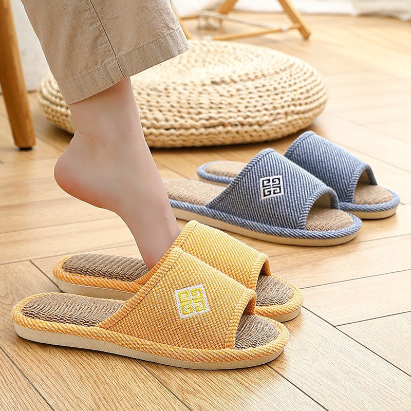 Slipper รองเท้าใส่ในบ้านผ้าลินิน ใส่ในอาคาร ( สินค้าพร้อมส่ง )